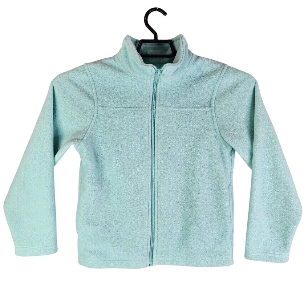 Girls Bass Pro Shops Teal Full Zip Fleece Sweatshirt Long Sleeve Polyester L